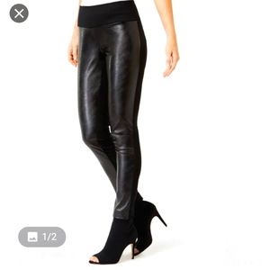 INC Faux Leather Front Skinny Pant